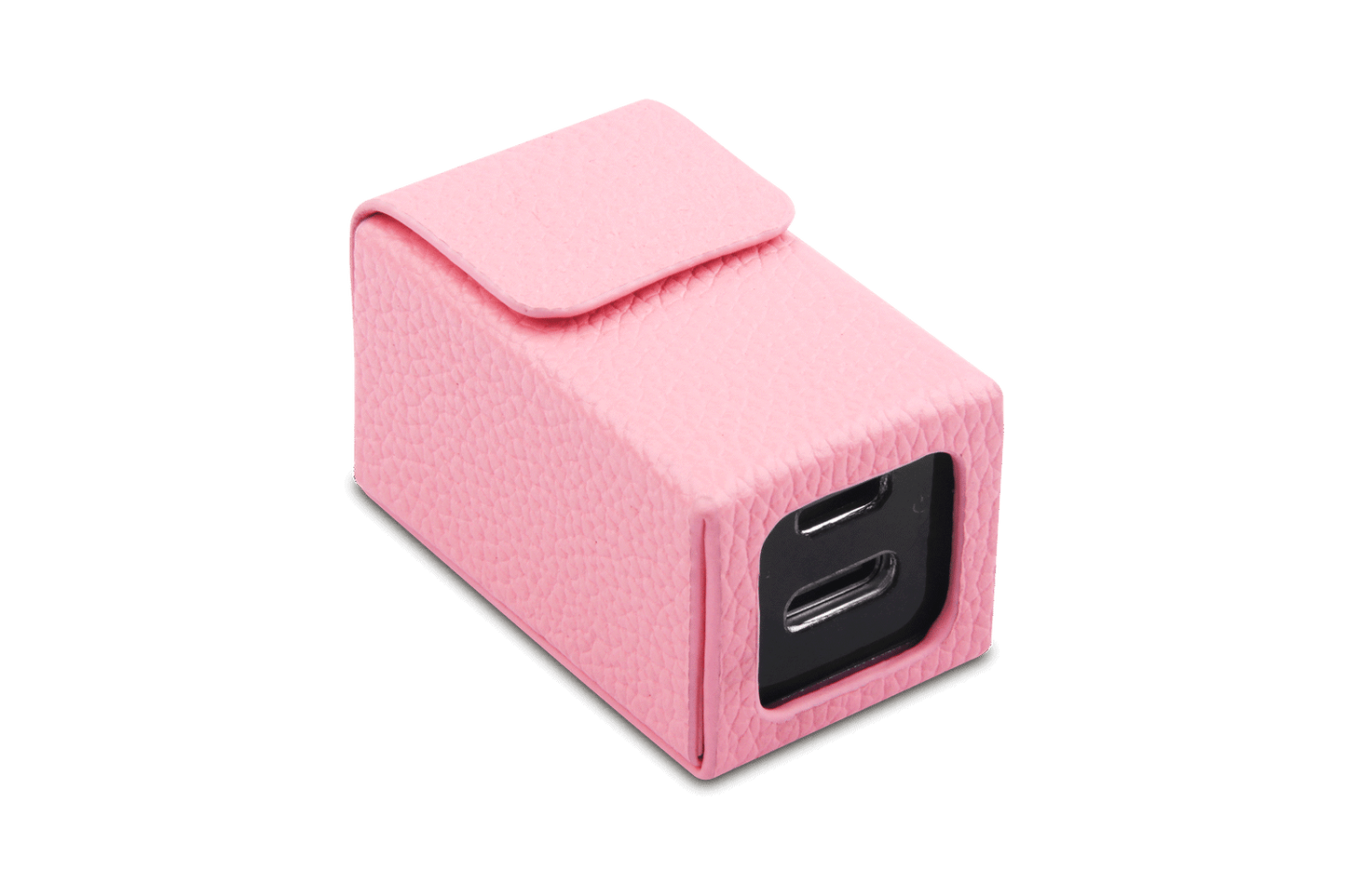 Neutron Code Store genuine leather HiFi isolator case in pink with secure flap closure