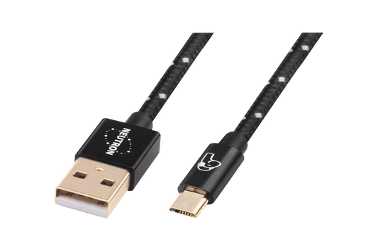 Neutron HiFi gold-plated nylon-braided USB-A Micro-B cable with durable design for reliable connectivity