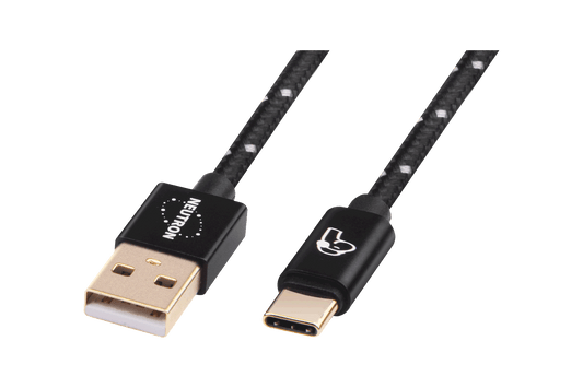 Neutron HiFi gold-plated nylon-braided USB-A to USB-C for fast data transfer and charging