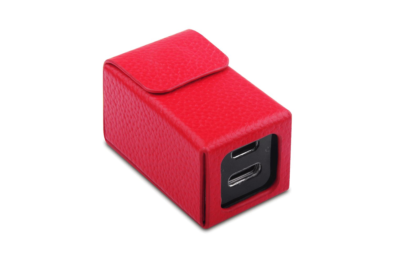 Neutron Code Store genuine leather HiFi isolator case in red for optimum device protection